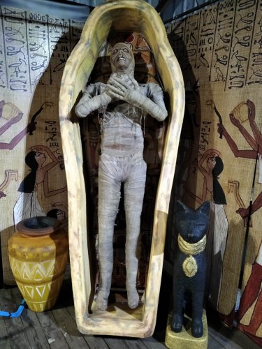 Mummy with sarcophagus