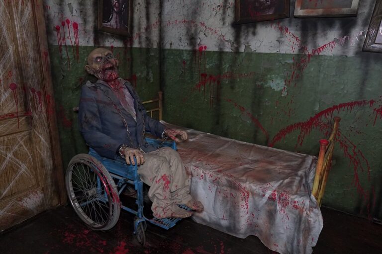 Zombies on a gurney chair