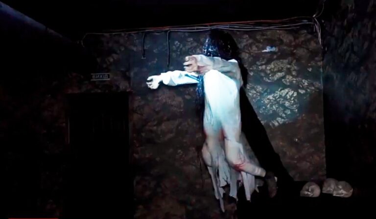 Dead woman in white